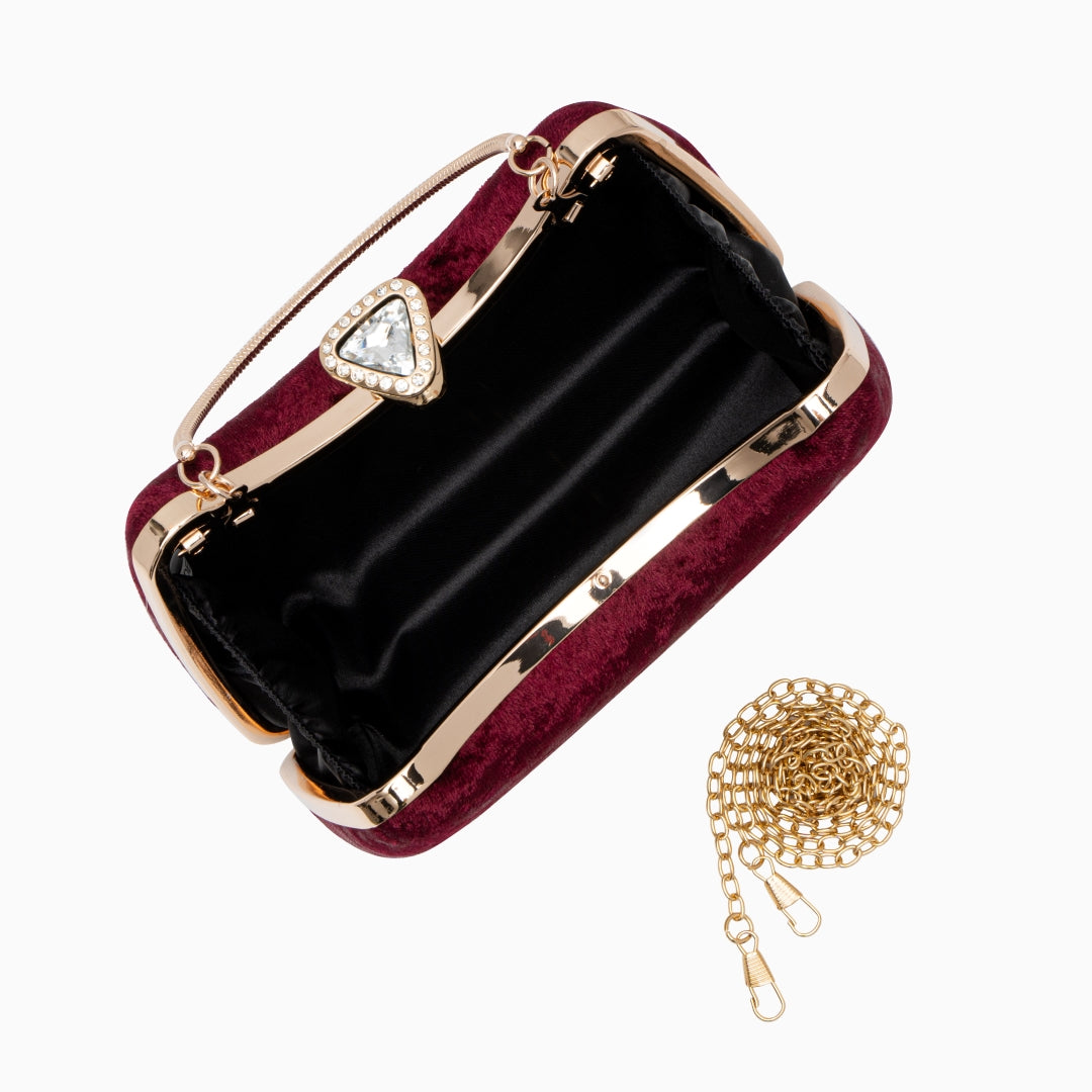 Velvet Flask Clutch Bag Verano Hill UK